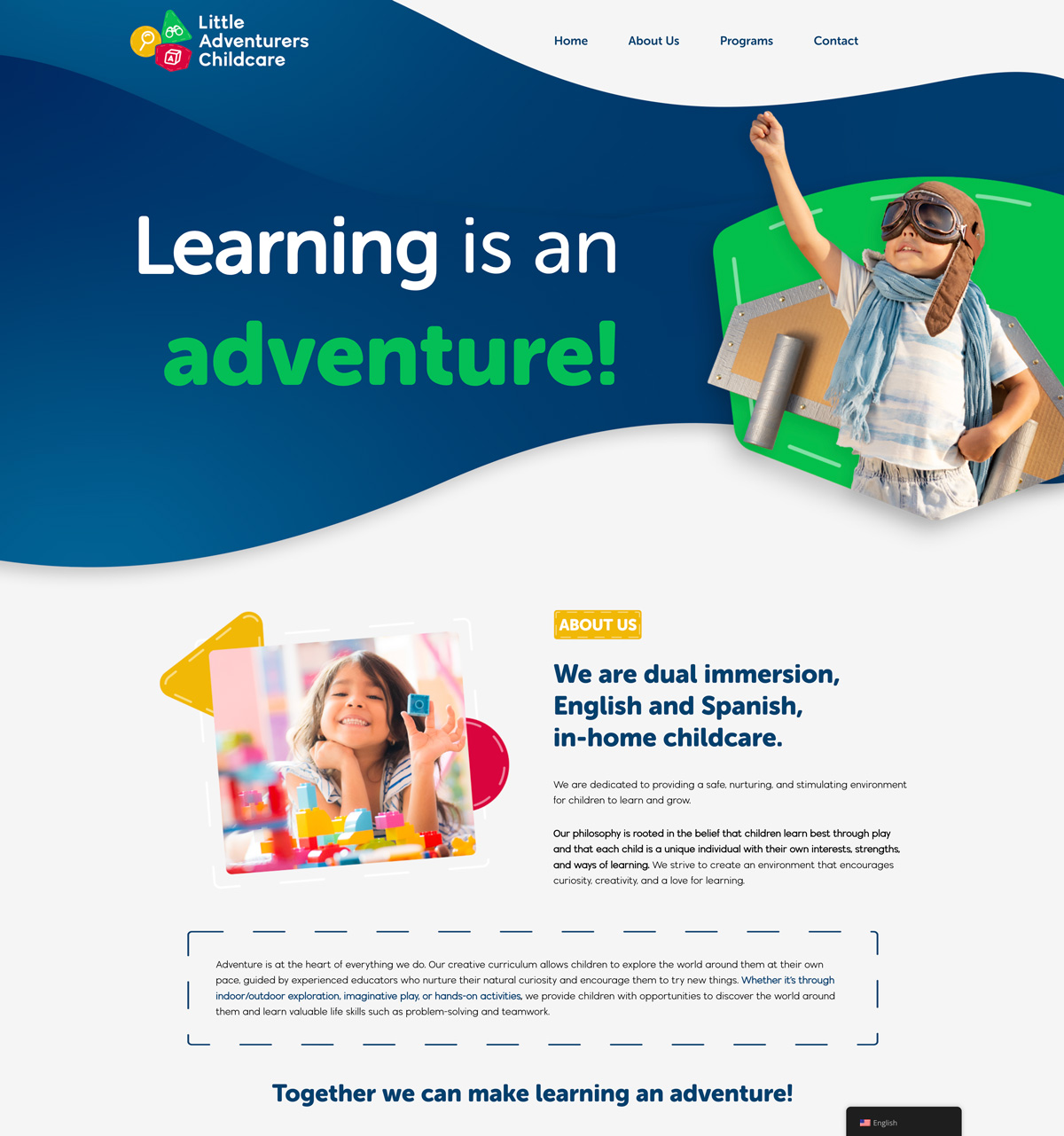 Sitio web Little Adventure Childcare